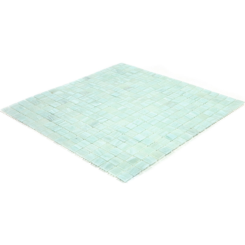 Skosh 0.6" x 0.6" Glass Grid Mosaic Wall & Floor Tile , Ice Green