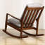 Chaise berçante simple en bois massif-101447025-101447026