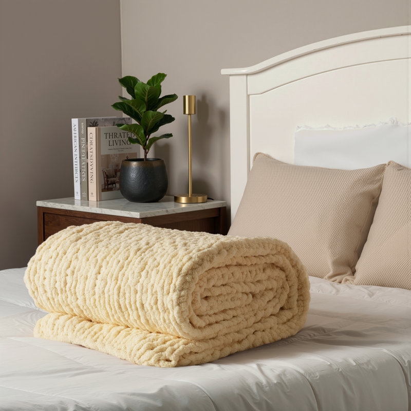 Jeté tricoté Hearth & Stone Chunky, Avoine