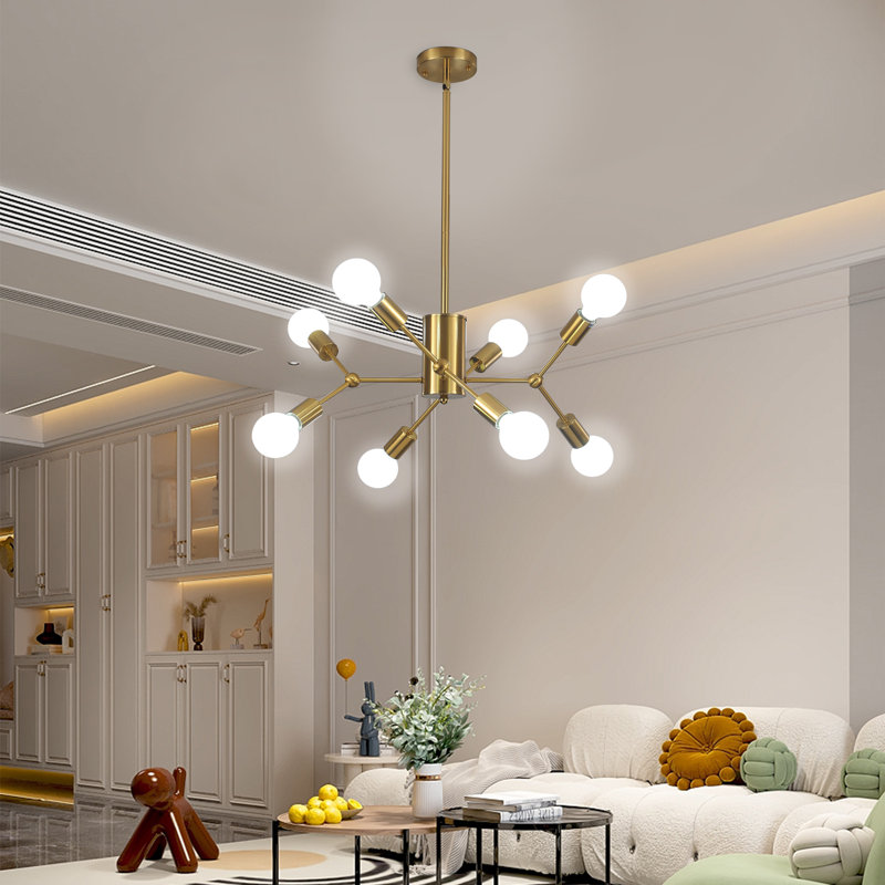 Lustre spoutnik moderne 8 lumières