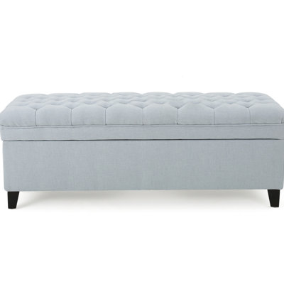 Blue Fabric With Storage Compartment - 50 In.D X 20.5 In.W 18.3 In.H Functional And Elegant Comfortable Seating