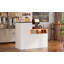 Treesunshine Reception Desk with Lights & Display Shelf, 120cm Reception Counter with Drawer, Cupboards, Keyboard Tray