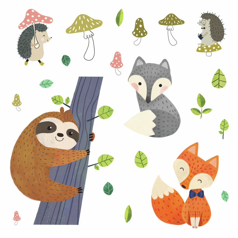 Bordure de papier peint L 19 pi x l 16 po Forest Friends