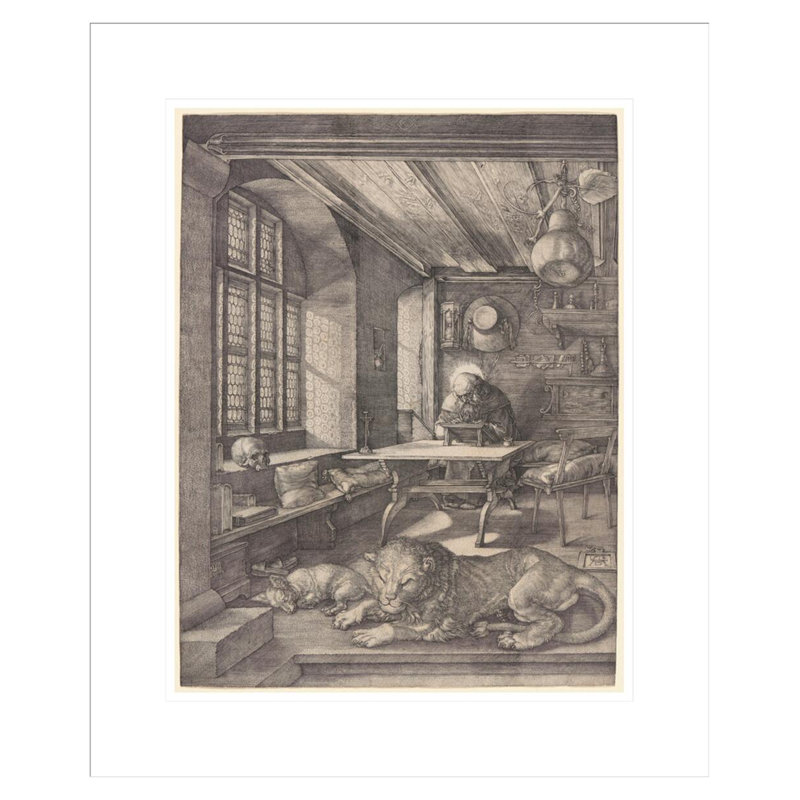 «St. Jerome in His Study» par Albrecht Dürer, impression giclée encadrée, 21.36" H x 17.75" W