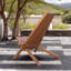 Fauteuil relax en bois d'acacia, finition teck-117472901