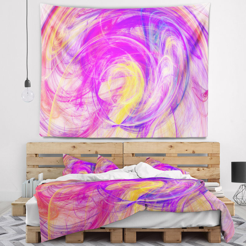 Tapisserie texture abstraite abstraite mystic psychédélique, H 78 po x l 92 po