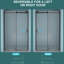 Porte de douche simple, verre trempé de 8 mm, cadre noir mat en acier inoxydable 304, installation facile, porte en verre pour rénovation avec fonctionnement antirouille et silencieux