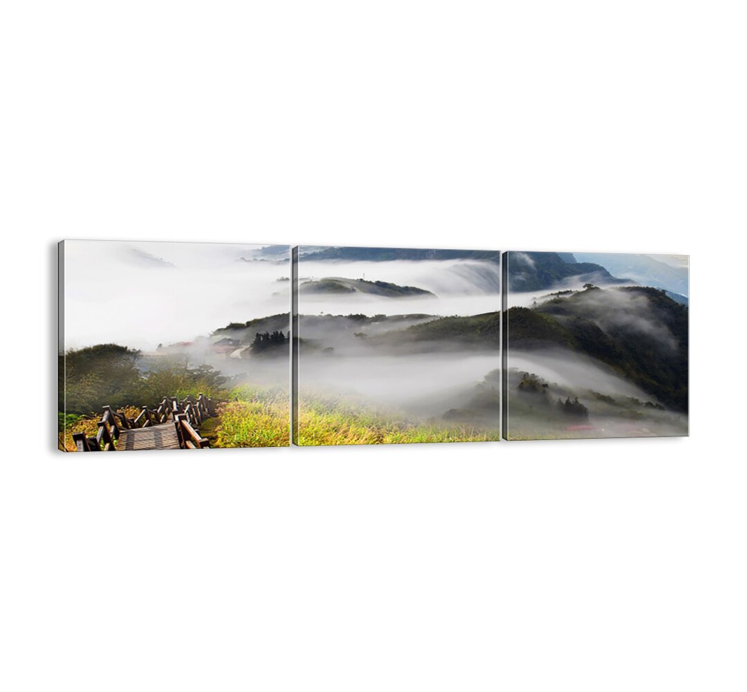 3-tlg. Leinwandbilder-Set - Fotografie â€žWoven from Glare and Fogâ€�