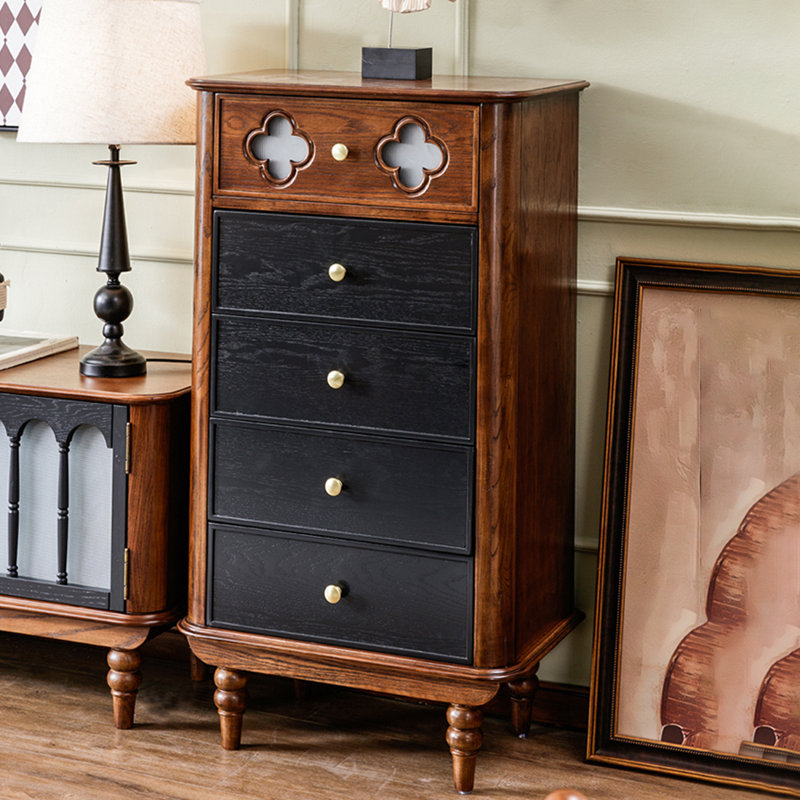 Solid Wood 5 -Drawer Accent Chest