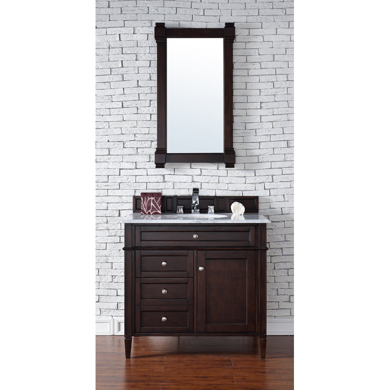 Brittany 36'' W Single Bathroom Vanity Base, Saddle Brown