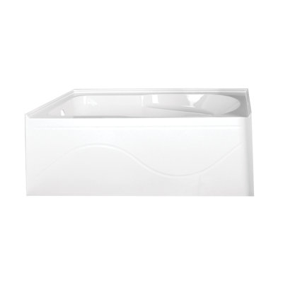 Kingston Brass Aqua Eden 60-Inch Acrylic Rectangular 3-Wall Alcove Tub