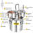 VEVOR 13.2 Gallons Stainless Steel Home Brewing Kit