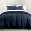 Hera Washed Linen Flange Modern Rustic Chic 3 Piece Comforter Set-963678086-963678080