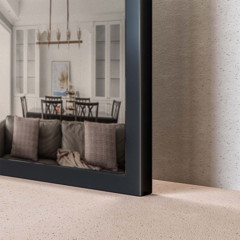 Miroir rectangulaire en métal noir 24 "x 30" Eviva, 30 po x 42 po, Noir