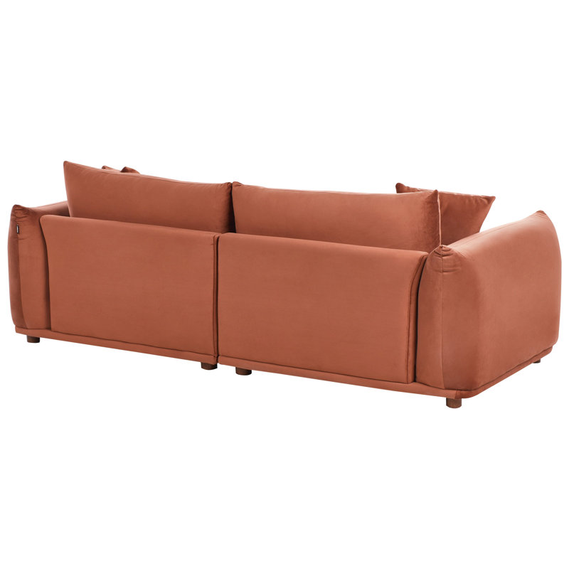 Living Room Set Alexias, Brown Velvet