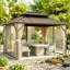 Abri de jardin à toit rigide, abri de jardin extérieur, abri de jardin en aluminium imperméable (ne comprend que l'abri de jardin)