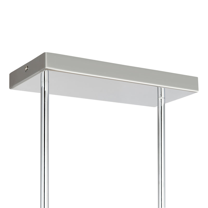 Luminaire suspendu linéaire à 5 lumières pour îlot de cuisine Bev, Argent