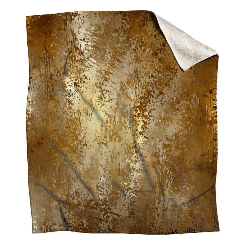 Couvertures bronze à texture grunge, 60in W x 80in H