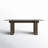 Koenig Rectangular Glass Top with Solid Wood Base Dining Table