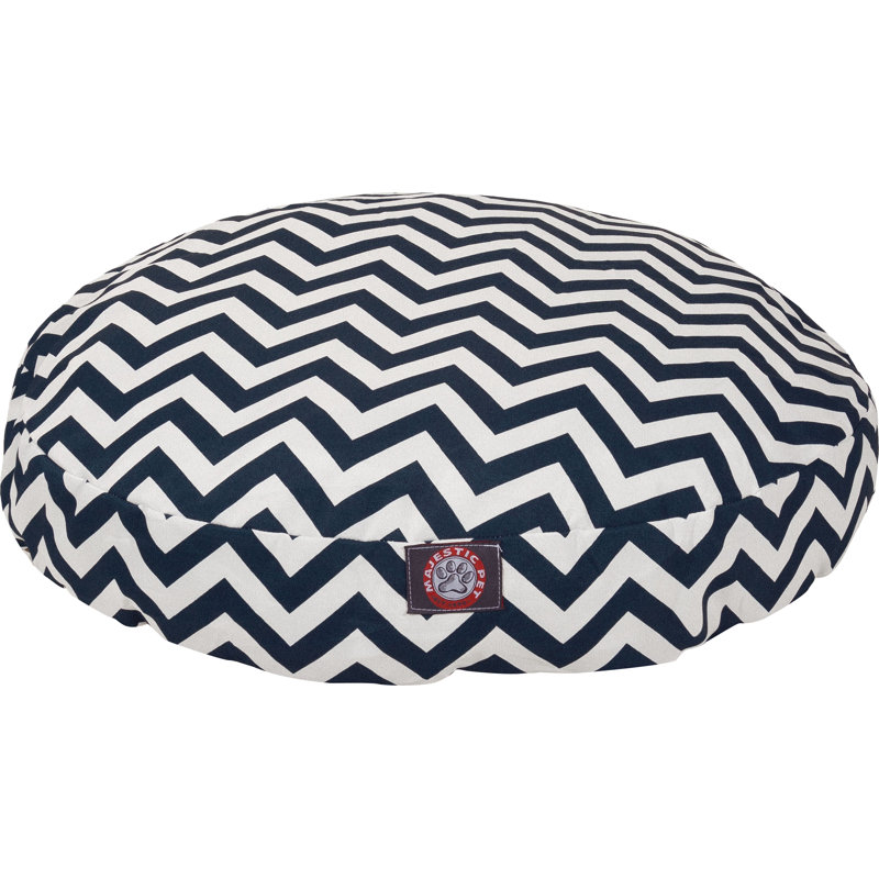 Coussin Chevron, Bleu marine, Grand (l 42 po x P 42 po x H 5 po)