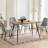 Breakfast Table Set For 4, Rectangular Table Velvet Dining Chair-94997860