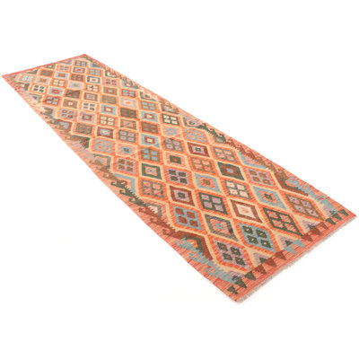 Runner Southwestern Wool Hand Woven 90cm X 303cm Area Rug