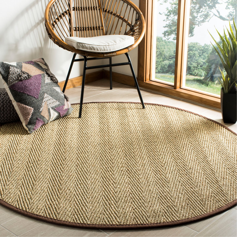 Tapis couleur unie Heenan, Rond 6 pi
