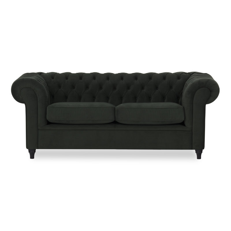Littlehampton 3 Seater Velvet Sofa, Anthracite