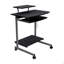 Chariot d'ordinateur compact avec rangement, graphite
