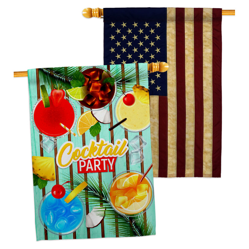 Drapeau de maison en polyester à 2 côtés 40 x 28 po