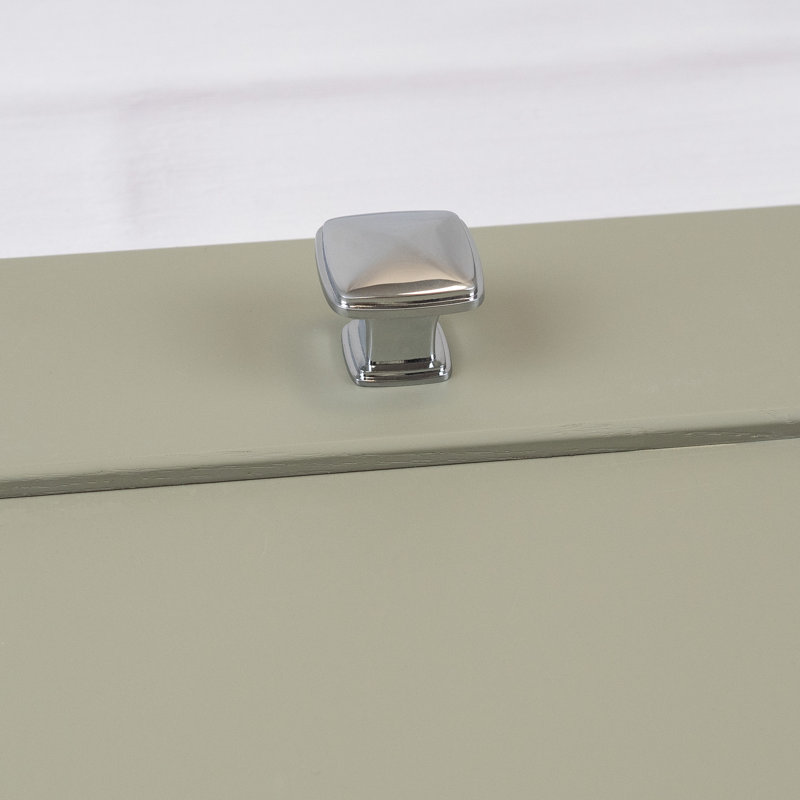 31mm Square Knob, Polished Chrome