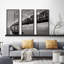 Bay Bridge At Night - 3 pièces, cadre photo flottant sur toile-72215005