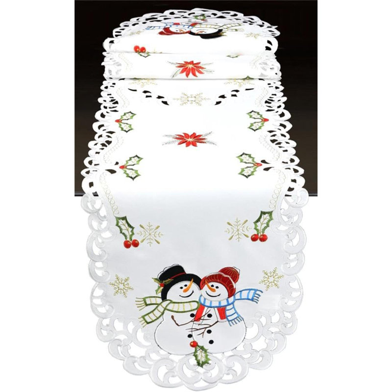Chemin de table de Noël brodé Linens