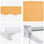 VidaXL 200cm D Polyester Cover Retractable Patio Awning-129048082-129048087-129048088