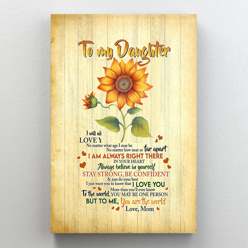 Impression sur toile, Sidley To My Daughter, H 20 po x l 16 po x P 1,25 po