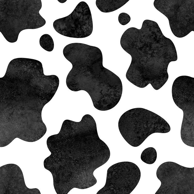 Papier peint peau de vache noir et blanc