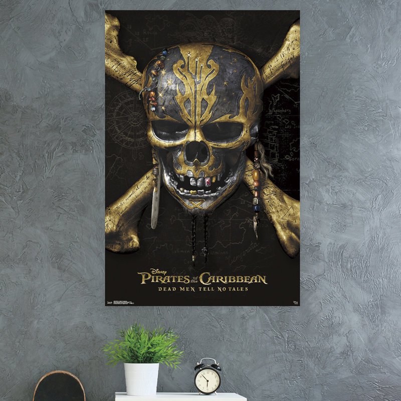 « crossbones », impression sur papier 5-crâne des caraïbes