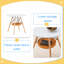 Table de salle à manger circulaire de 31,5 pouces de diamètre, plateau de table en panneau de fibres à densité moyenne, pieds en bois massif, avec structure de panier de rangement suspendue. Une table basse décontractée pouvant accueillir de 2 à 4 personnes.-129386398