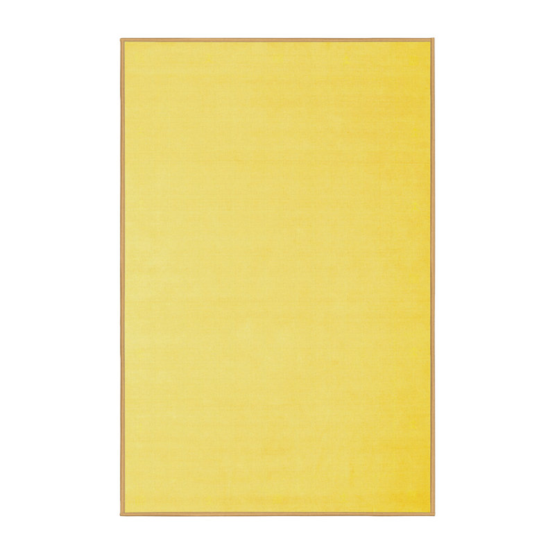 Tapis contemporains jaunes lavables à la machine 570, Rectangle 7 pi x 10 pi