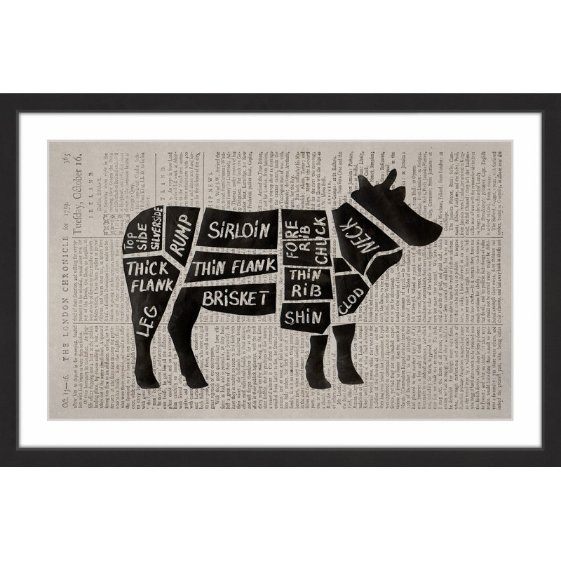 « beef coupess ii », reproduction d’art encadrée, H 20 po x l 30 po x P 1,5 po
