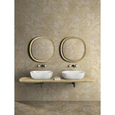 White Natural Marble Bathroom Vessel Sink, Semi-Polished Stone, 23.6 X 14.2 In. | Gift Idea