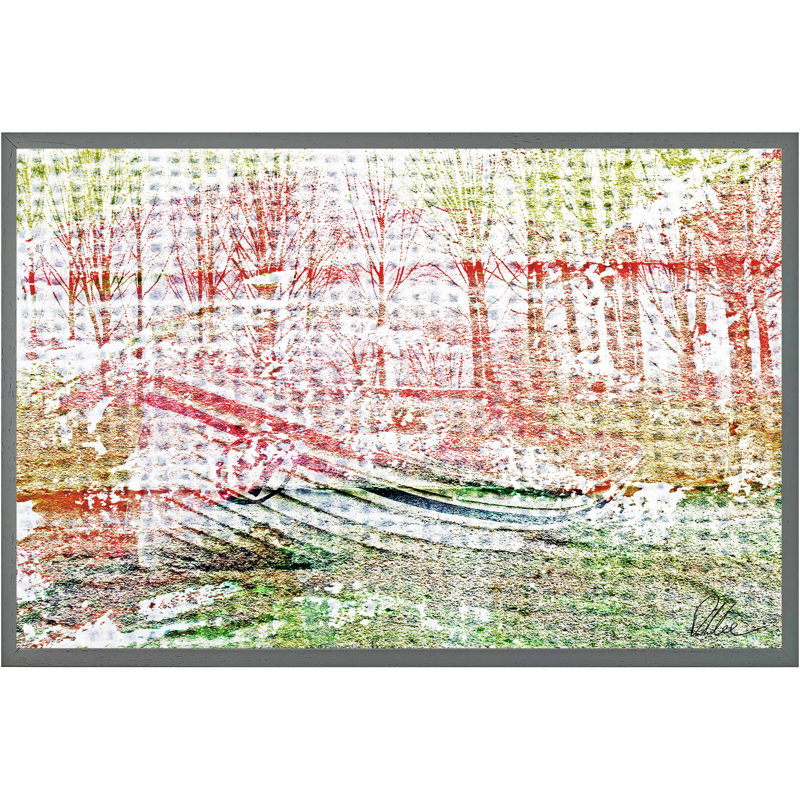 Single Picture Frame Wall Art, 76cm H x 114cm W x 4cm D, Grey