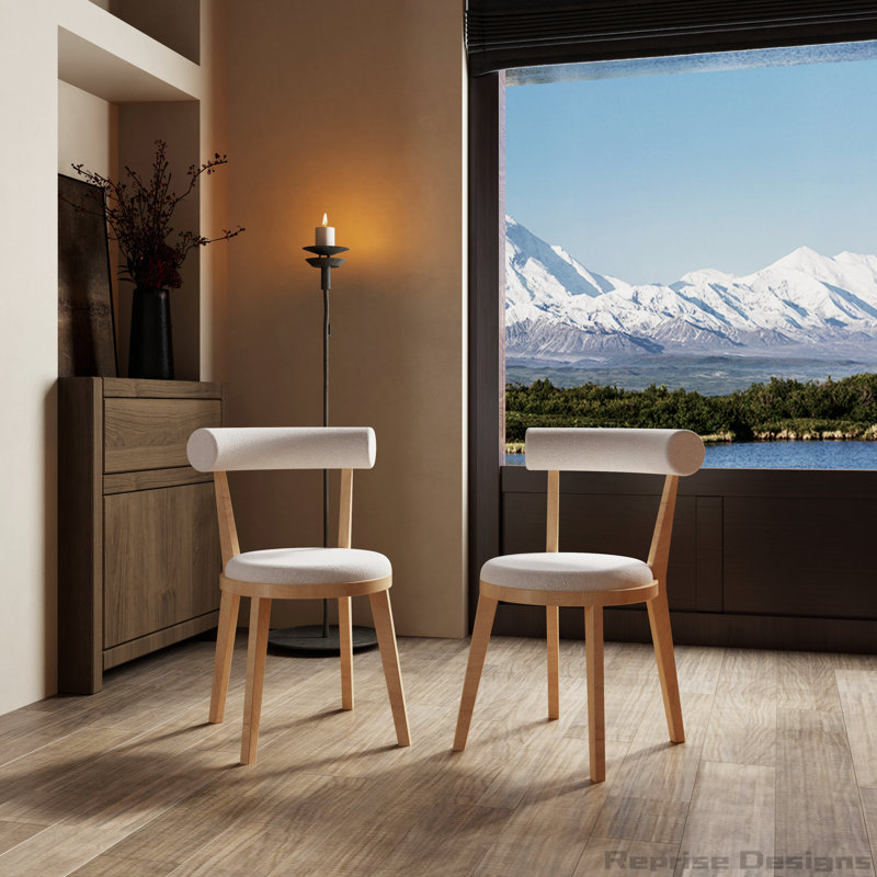 Ensemble de 2 chaises de salle à manger rembourrées modernes