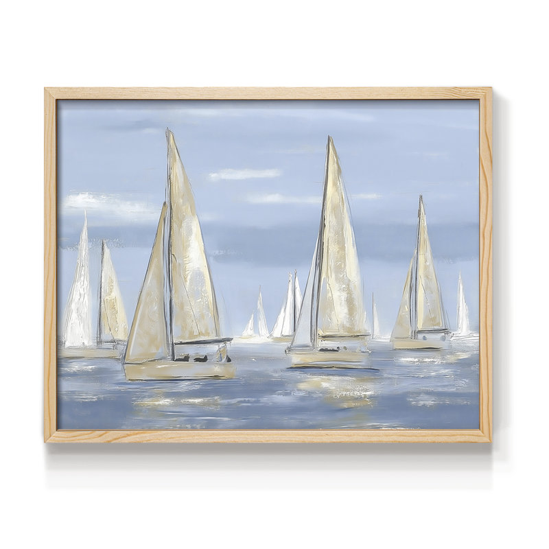 Nautical Series-V - Reproduction encadrée - Restickable, Naturel, H 11 po x l 14 po