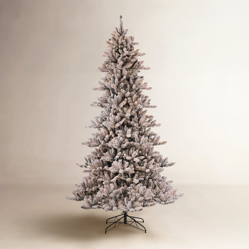 Sapin de Noël illuminé blanc 9 pi
