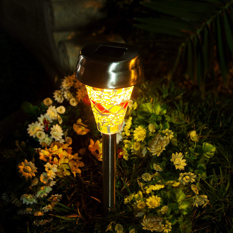 Sliver Low Voltage Solar Powered Integrated LED Metal Pathway Light Pack