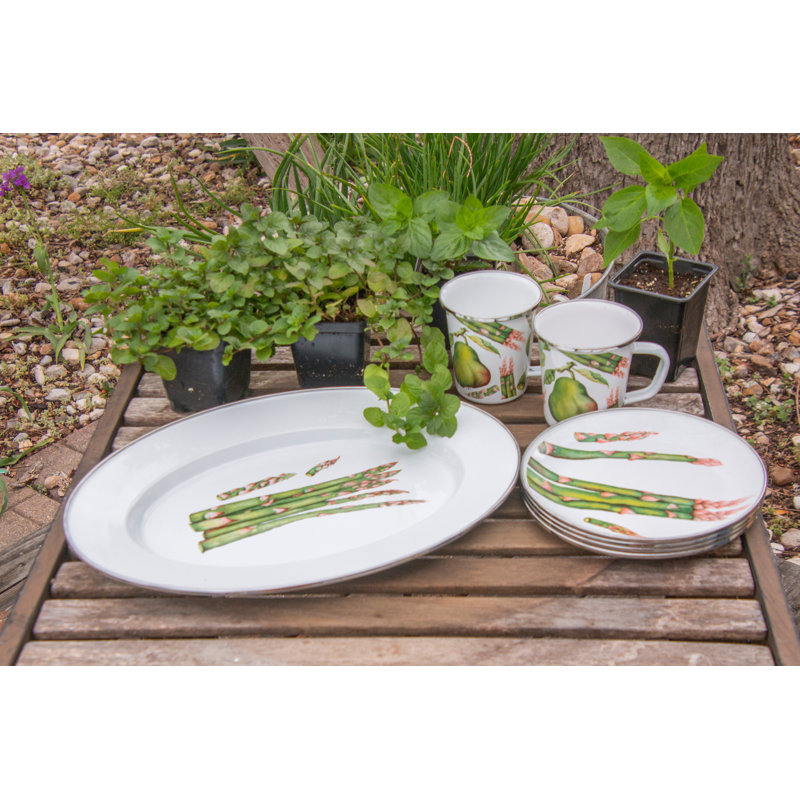 Golden Rabbit Enamelware Fresh Produce Oval Platter