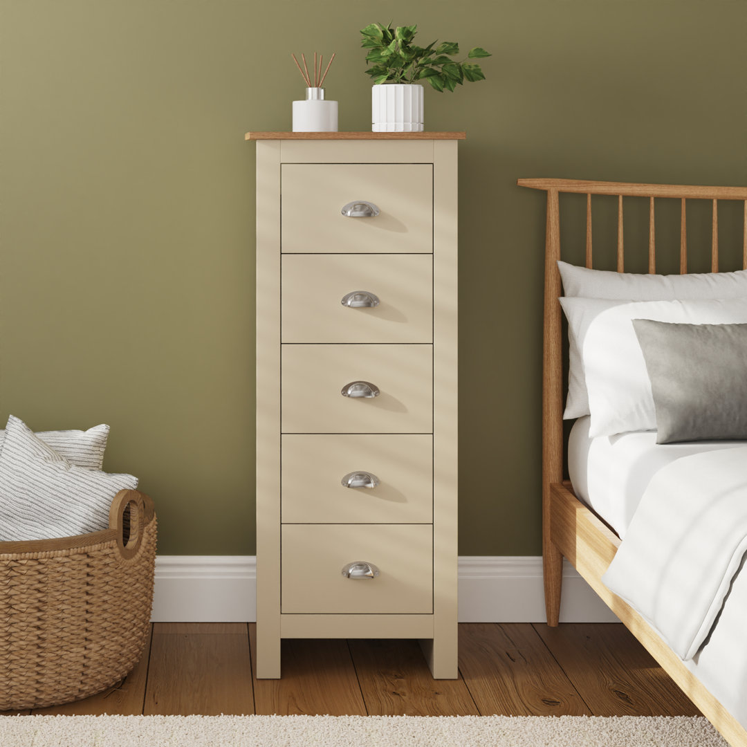 Lancaster 5 Drawer Tall Boy Chest
