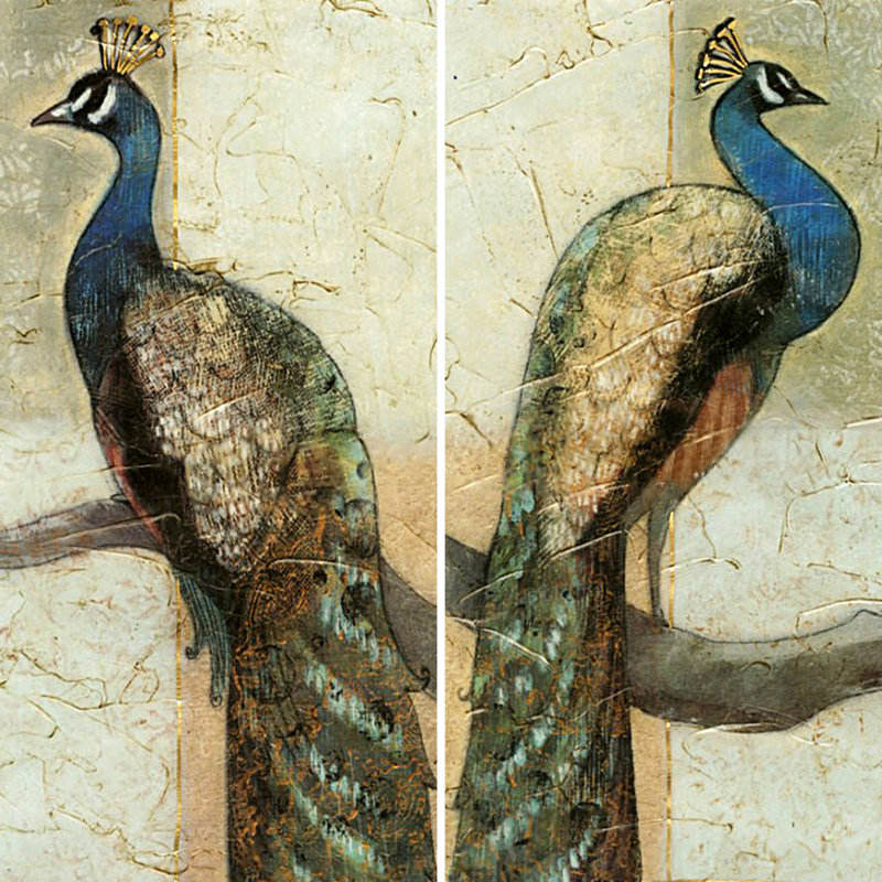 Paravent réversible Peacocks, Paon