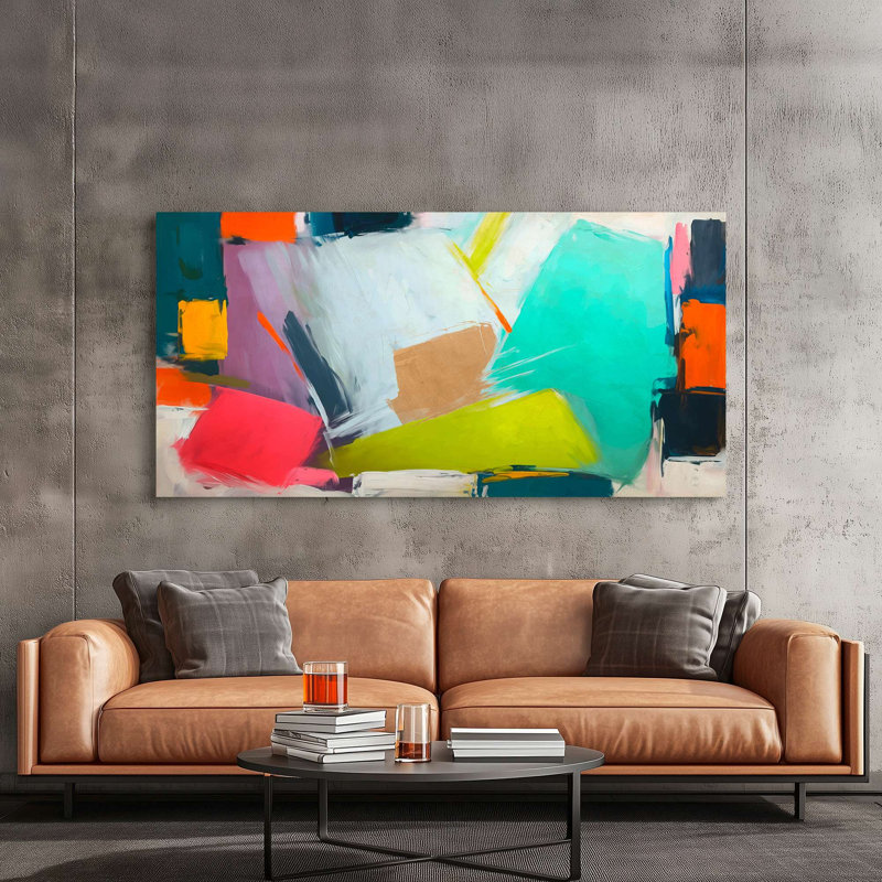 Abstract Colorful Moment by Sonne Taylor - Wrapped Canvas Print, 50 cm H x 100 cm W